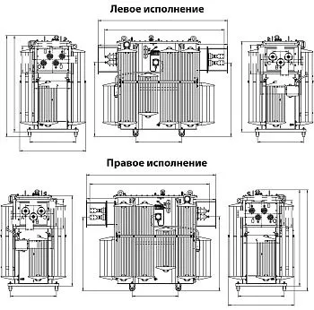 Фото чертежа ТМЗ 1000/6/0,4 Фото чертежа ТМЗ 1000/6/0,4
